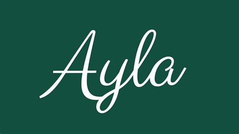 Learn How To Sign The Name Ayla Stylishly In Cursive Writing Youtube