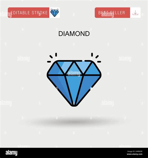 Diamond Simple Vector Icon Stock Vector Image And Art Alamy