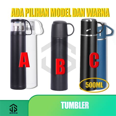 TERMOS BOTOL MINUM STAINLESS 500ML THERMOS KOPI KECIL AIR PANAS