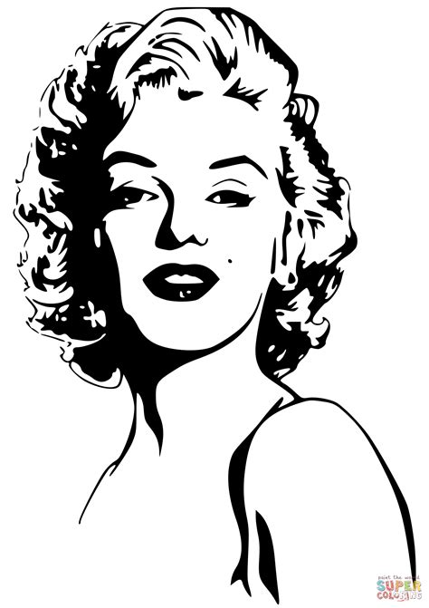 Marilyn Monroe Coloring Page Free Printable Coloring Pages