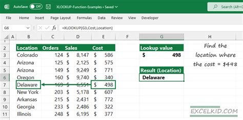 Excel XLOOKUP Function With Formula Examples ExcelKid