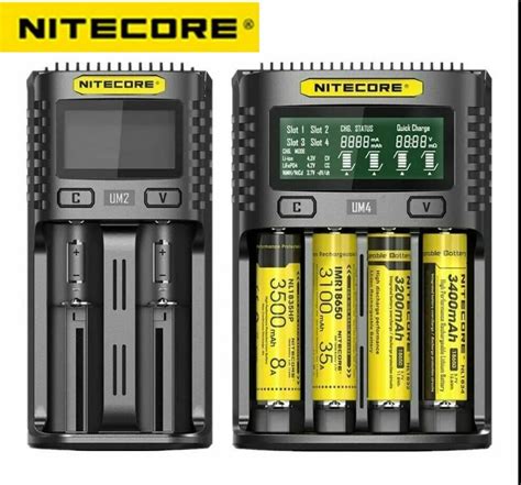 NITECORE Chargeur De Batterie Ufigured UM2 3A Charge Rapide USB Pour