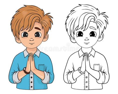 Boy Praying Drawing Stock Illustrations – 398 Boy Praying Drawing Stock ...