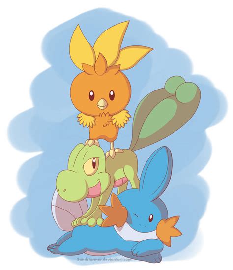 Hoenn Starters By Sandstormer On Deviantart