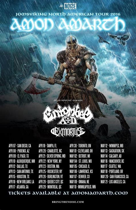 Amon Amarth Tour 2025 Tickets Ida Winnah