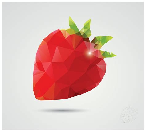 Geometric Polygonal Fruit Triangles Strawberry Vector Illustration 1824967 Vector Art At Vecteezy