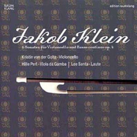 Jacob Klein Sonaten Op Nr F R Cello Bc Cd Jpc