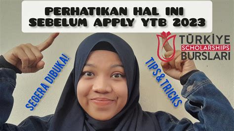 TIPS TRICKS LOLOS SELEKSI BERKAS BEASISWA YTB TURKI 2023 YouTube