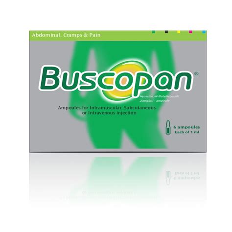 Buscopan 20 Mg 1 Ml 6 Amp Seif Pharmacies