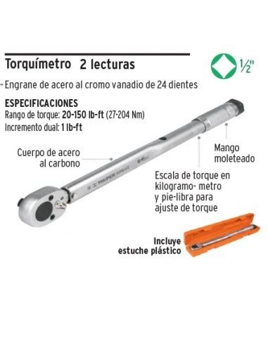 TORQUÍMETRO PROFESIONAL 1 2 TRUPER