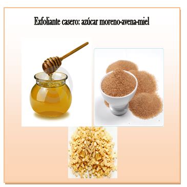 Exfoliantes caseros Azúcar moreno avena y miel Casero Exfoliante