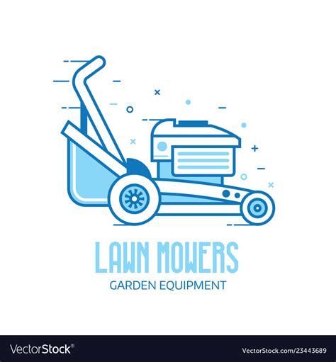 Lawn Mower Grass Cutter Logo Royalty Free Vector Image