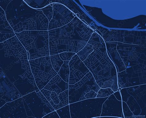 Ellesmere Port Dark Blue Vector Map Boundless Maps