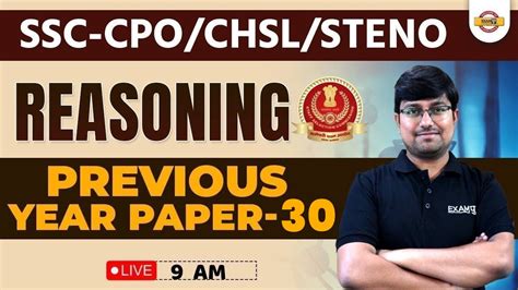 Ssc Cpo Chsl Steno Reasoning Classes Reasoning Previous Year