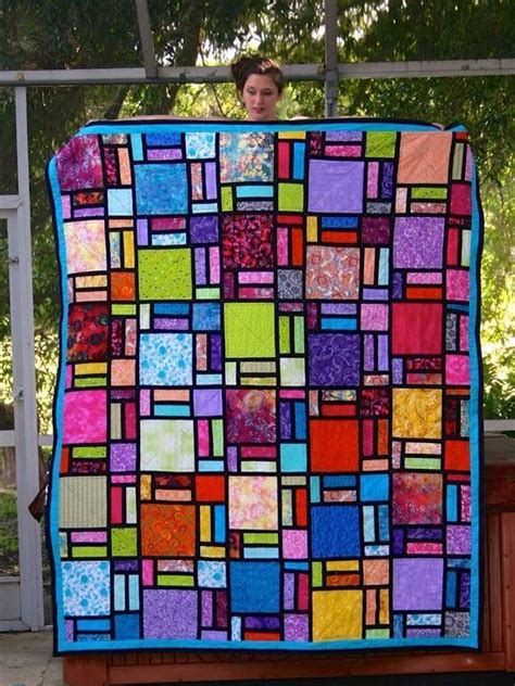 Stained Glass Quilts Made Easy You Have To See Clar S Qulit On