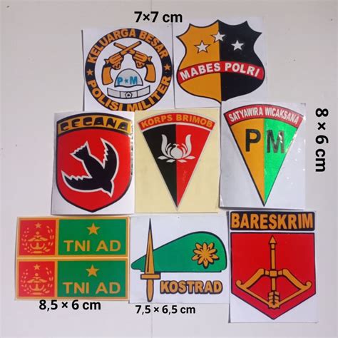 Jual Sticker Cutting Logo Tulisan Militer Kostrad Brimob Tni Polri