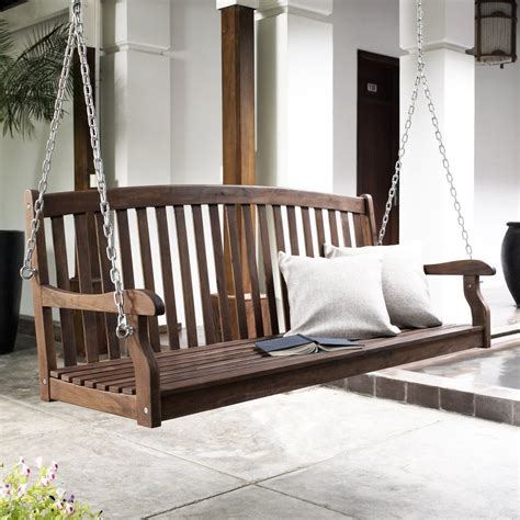 Coral Coast Pleasant Bay Curved Back Porch Swing With Optional Hanging