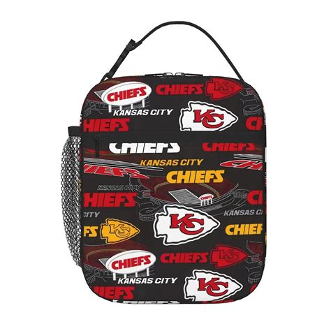Kansas City Chiefs Football Lunch Bag, Insulated Lunch Box Cooler