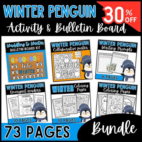 Winter Penguin Activity & Bulletin Board Bundle 30% OFF | Made By Teachers