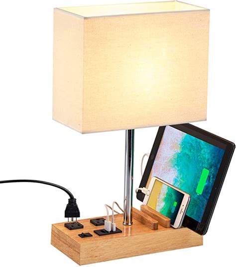 Dreamholder Desk Lamp With 3 Usb Charging Ports Table Lamp With 2ac