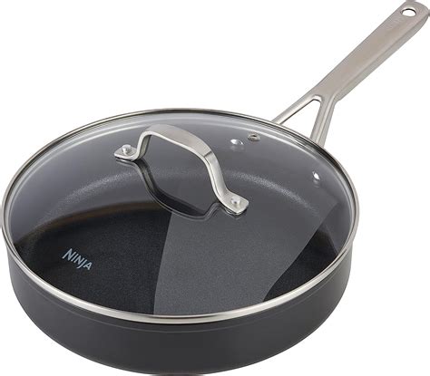 Ninja Zerostick Essentials Cookware Cm Saut Pan With Glass Lid Non