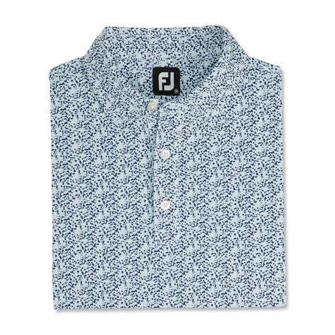 Footjoy Confetti Print Pique Self Collar Polo Pga Tour Superstore