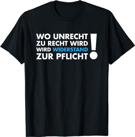 Pro AFD Wo Recht Zu Unrecht Wird Spruch Bundestagswahlen T Shirt