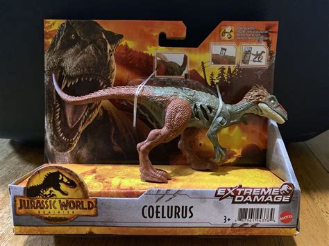 Jurassic World Dominion Coelurus Dinosaur Extreme Damage 2022 New