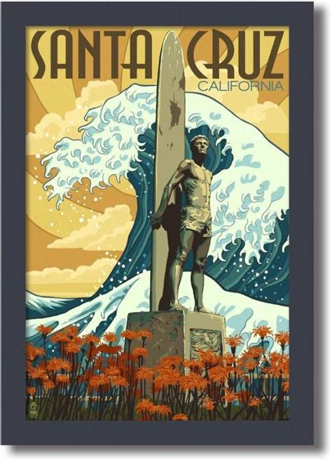 Postermart Santa Cruz Vintage Travel Poster Digital Reprint 9 Inch X 6