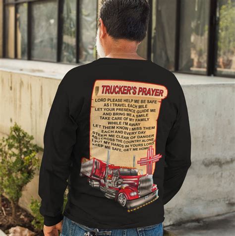 Trucker T Shirt Long Sleeve Christian Trucker Shirts Truckers Prayer