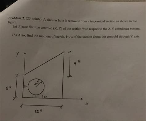 Solved Problem 2 25 Points A Circular Hole Is Removed