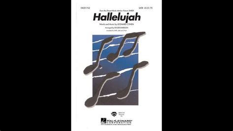 Hallelujah SATB Choir Arranged By Roger Emerson Choir Emerson Words