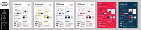 DIN A3 Brand Guidelines Poster Layout Set Brand Manual Templates