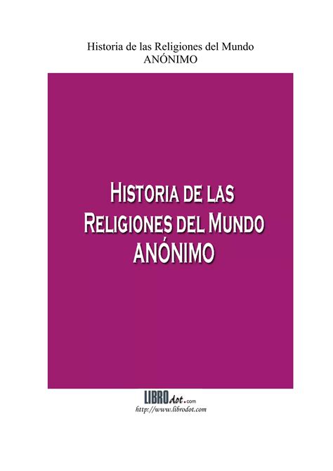 Historia De Las Religiones Del Mundo Pdf