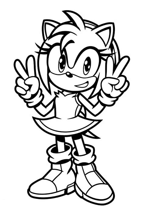 Amy Sonic Da Colorare - Amy Sonic da colorare