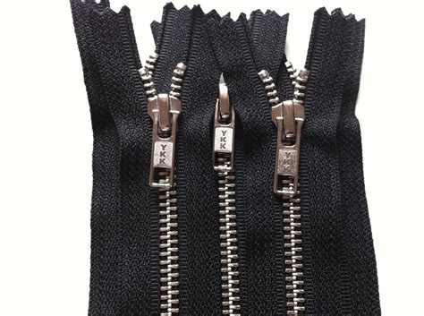 Metal Zippers Ykk Closed Bottom Ykk Nickel Teeth Zips Etsy