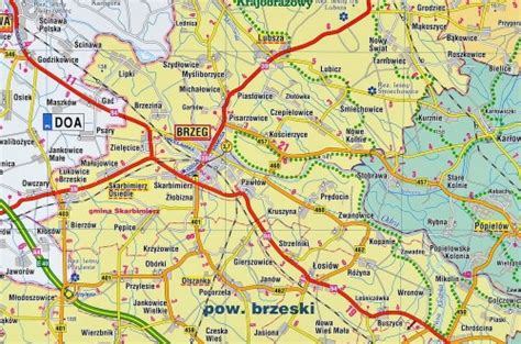 WOJEWÓDZTWO OPOLSKIE MAPA DO POWIESZENIA