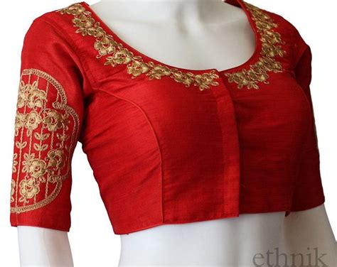 Readymade Designer Blouse With Aari Work Etsy Fashion Blouse Design