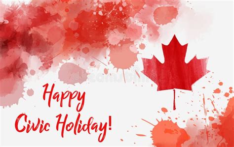 Happy Civic Holiday In Canada Stock Vector Illustration Of