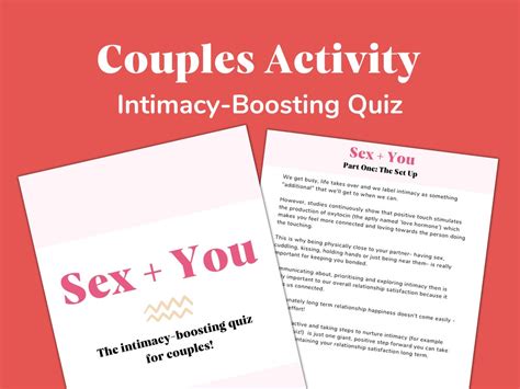 Printable Sex Game Couples Sex Quiz Intimacy Exercises Sex Etsy