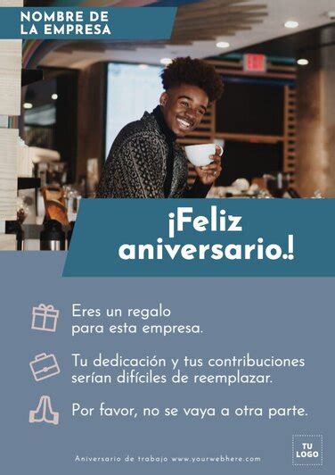 Crea Una Tarjeta De Aniversario De Trabajo Con Plantillas Gratis