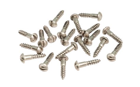 Solid Brass 5 X 5 8 Round Head Slotted Wood Screws Hardwick And Sons