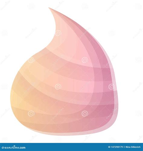 Sugar Meringue Icon Cartoon Style Stock Vector Illustration Of