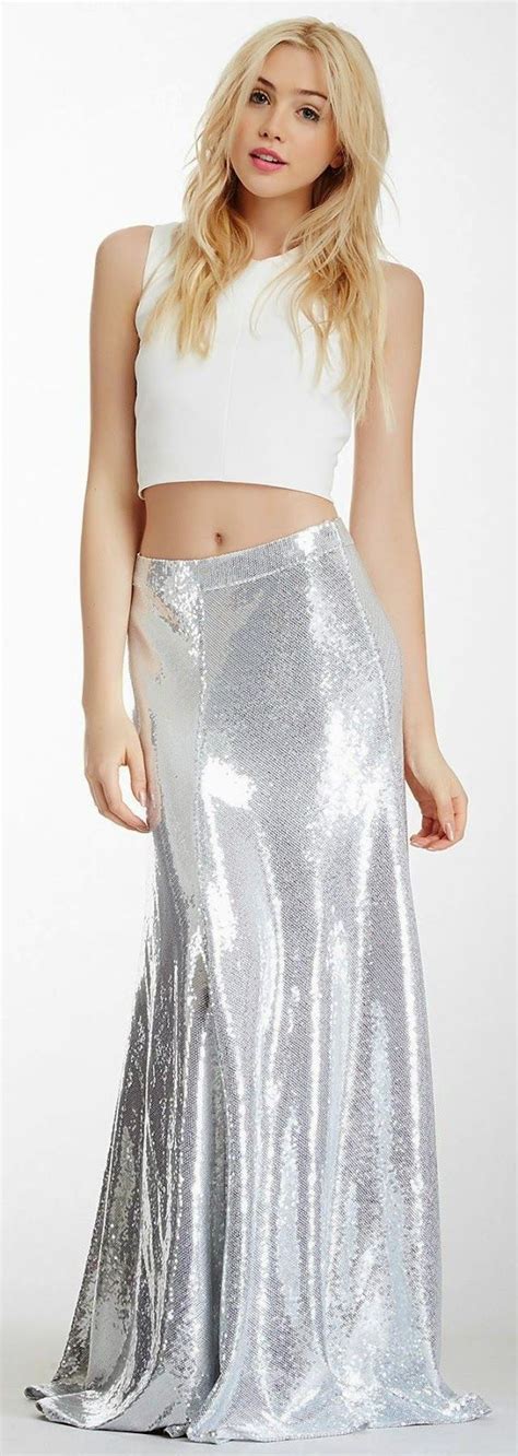 Gorgeous Silver Sequin Maxi Skirt Fashion For Fashion Maxi Sequin