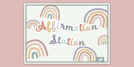 Boho Dreamscape Themed Affirmation Station Display Poster