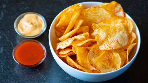 How To Make Potato Chips At Home Spicy Potato Chip Recipe Deep Fried Potato Crisps Youtube