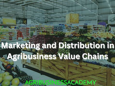 Marketing and Distribution in Agribusiness Value Chains - Agribusiness