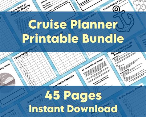 Cruise Planner Printable Checklist Cruising Essentials Trip Ultimate Planner For All Cruise