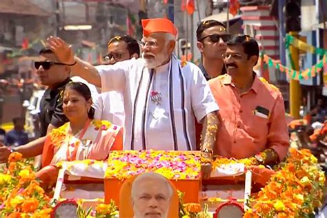 Lok Sabha Polls Prime Minister Narendra Modi Holds Massive