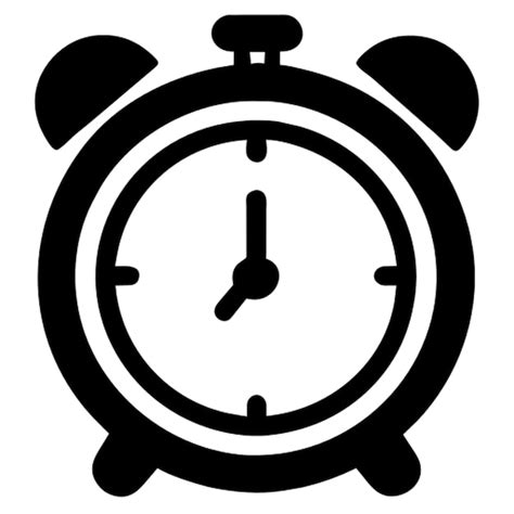 Icono De Sonido De La Alarma Del Reloj Vector Premium